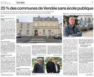25% des communes de Vendée sans école publique